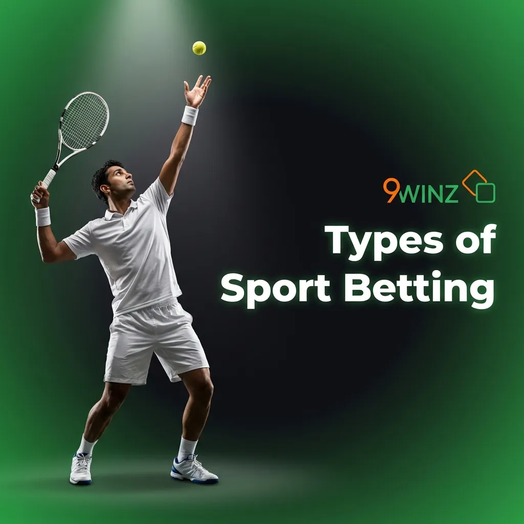 Sports betting interface showing cricket, football, tennis, kabaddi, and basketball wagering options available on 9winz
