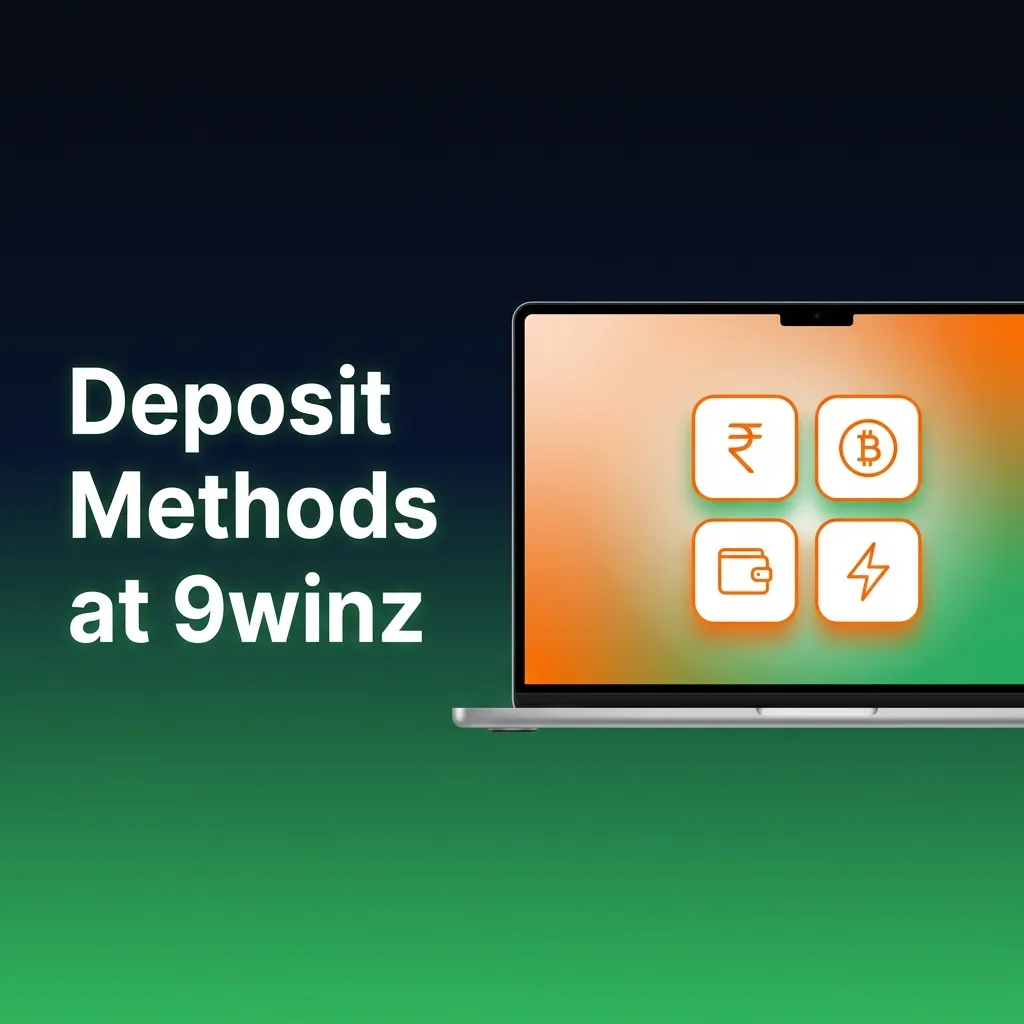 9winz deposit methods including UPI, net banking, and e-wallets with instant processing for quick account funding.