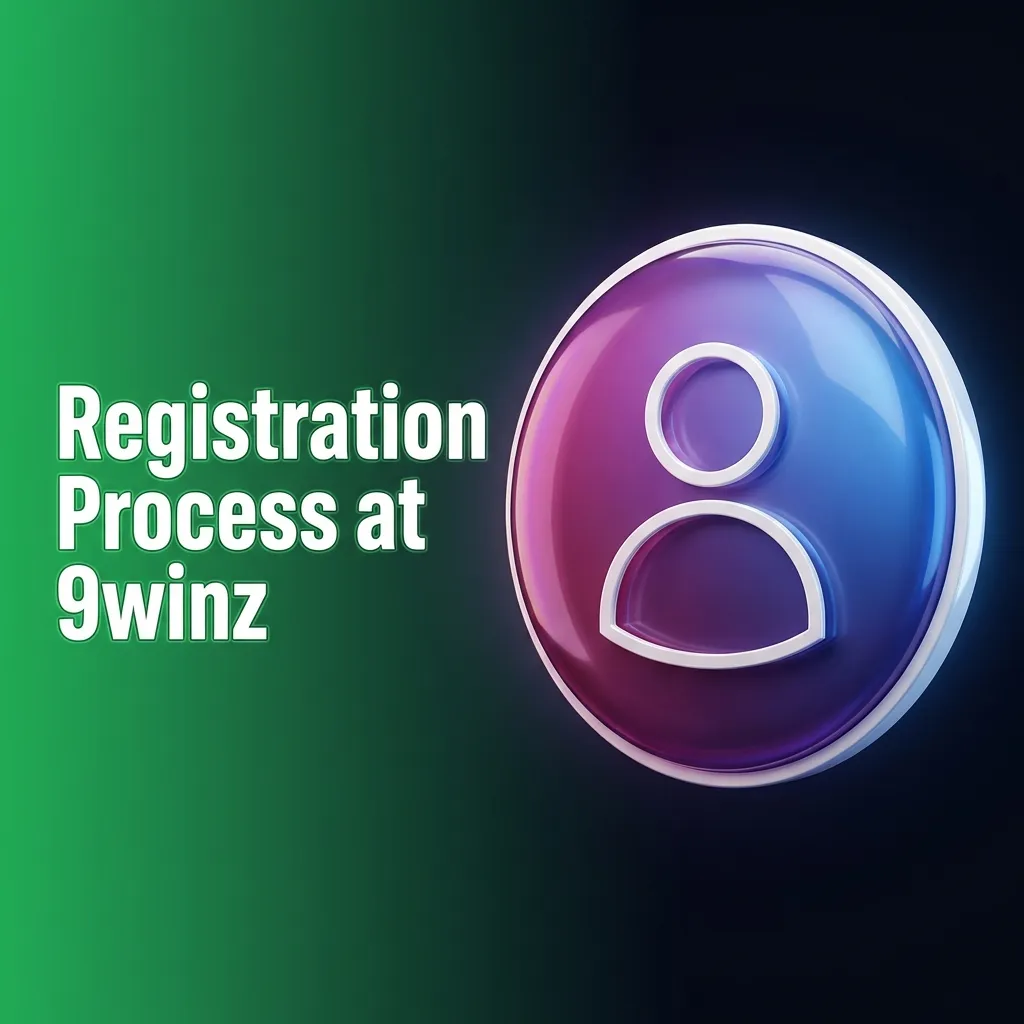 Step-by-step registration form interface for 9winz account creation showing signup fields and verification process