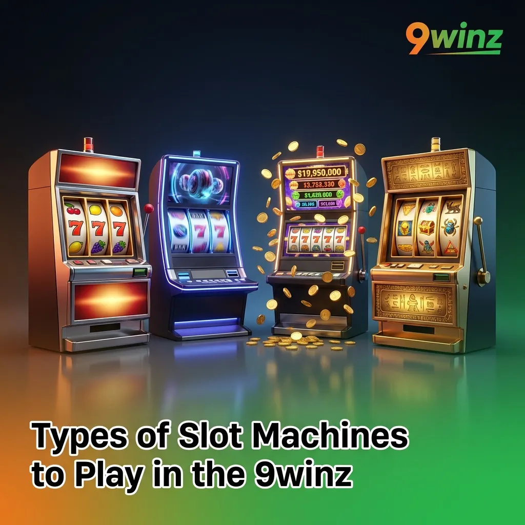 Various slot machine categories including classic, video, Megaways, progressive jackpot, cluster pays, and bonus buy options
