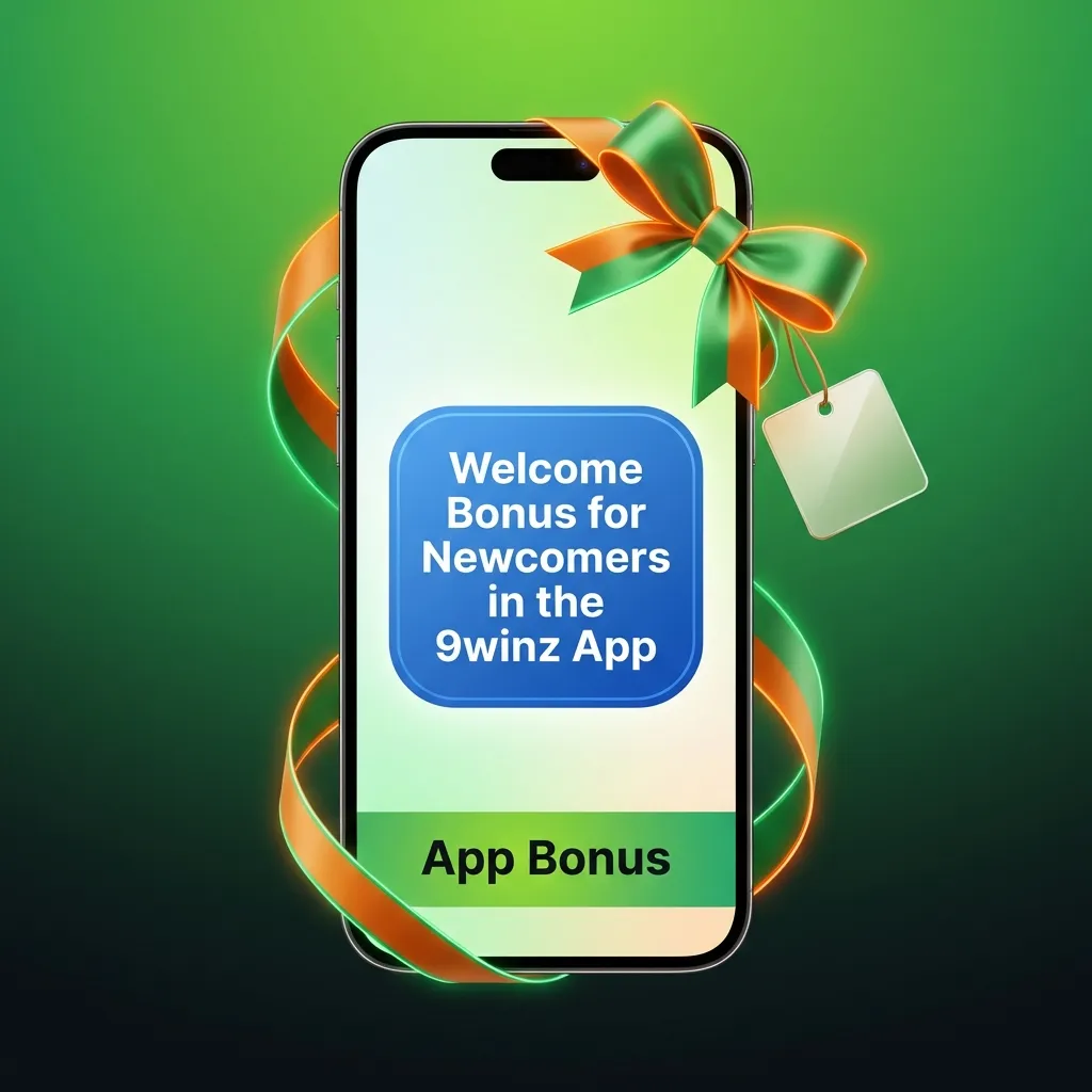 9winz app welcome bonus screen showing 450% sports bonus and 200% casino bonus offers for new users